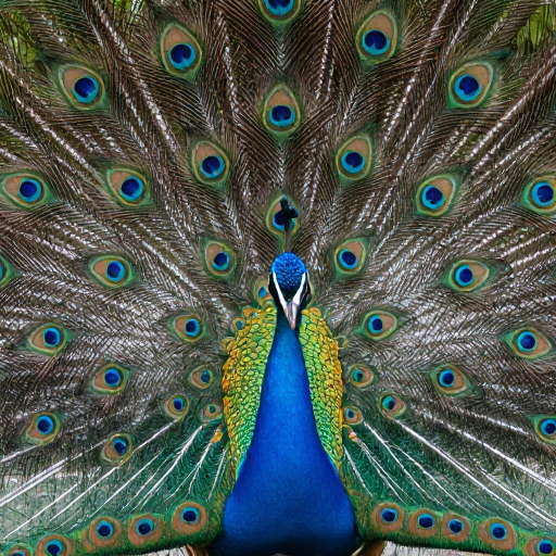 BF16 (Z-Image): detailed close-up of a peacock displaying feathers